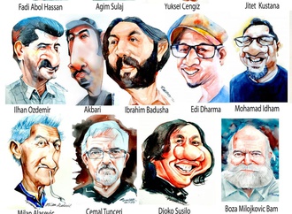 Rossem drew Caricatures of some cartoonists