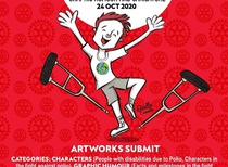 1st Virtual Exhibition Of Graphic Humor & Cartoon "End Polio Draw"