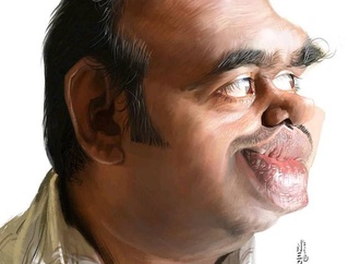 Draw a caricature from start to finish by Nedu Maran from India