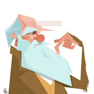 Charles Darwin by Alireza Pakdel-Iran/Best Caricature-2014