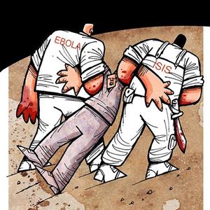 Ebola & ISIS by Alireza Pakdel-Iran/Best political cartoon-2014