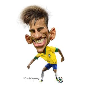 Neymar by Marcelo Ramos-Brazil/Best Caricature-2014