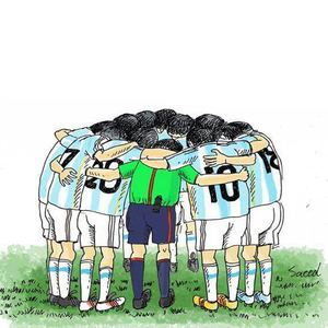 Argentina VS Iran by Saeed Sadeghi-Iran/best cartoon-2014