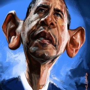 Obama by Valentin Chibrit-Romania/best caricature-2014