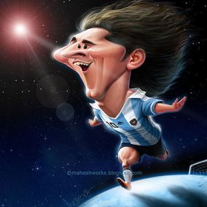 Messi by Mahesh Nambiar-India/best Caricature-2013