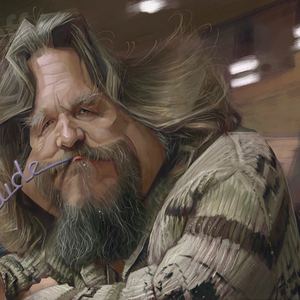 the big lebowski the dude caricature by jeff stahl /best caricature-2014