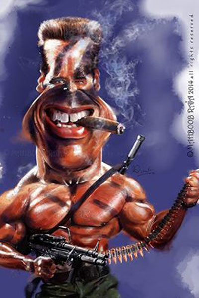 Irancartoon | Arnold-Schwarzenegger By World Caricaturists-2014