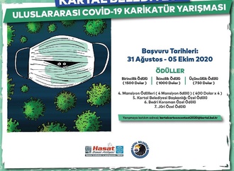 فینالیست های مسابقه بین المللی کاریکاتور کووید ۱۹ شهرداری کارتال ترکیه