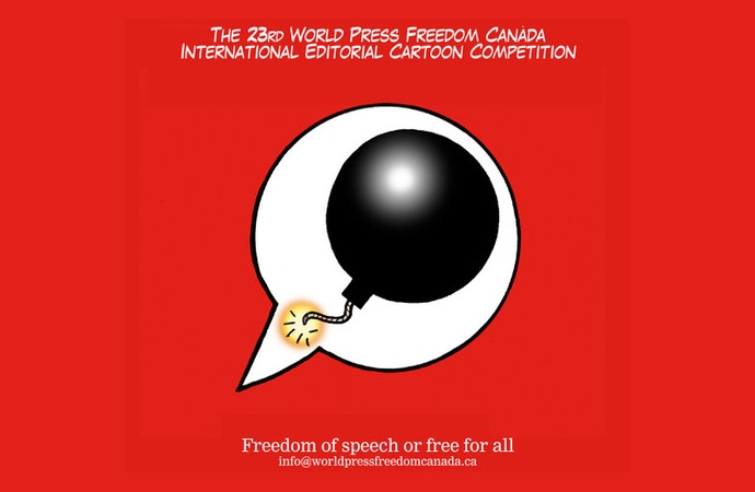 برندگان بیست و سومین مسابقۀ بین‌المللی کارتون آزادی مطبوعات، کانادا، 2023