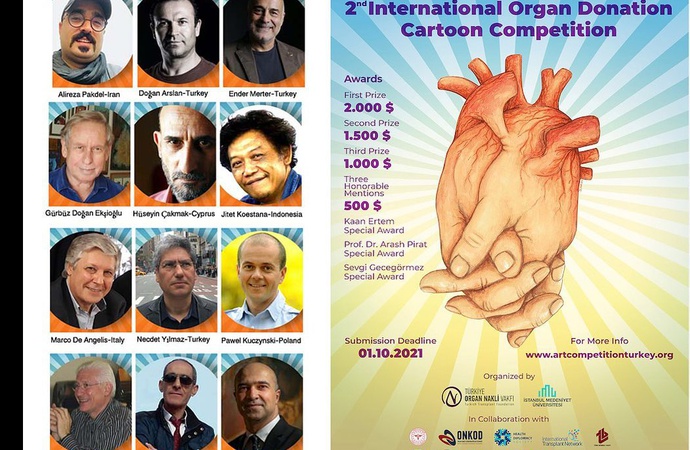 هیئت داوران دومین مسابقۀ بین‌المللی کارتونی ترکیه با عنوان «اهدای عضو»، 2021