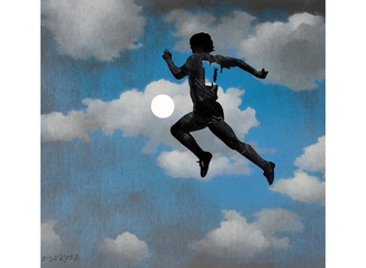 مارادونا با توپ ماه در آسمان بازی می کند !