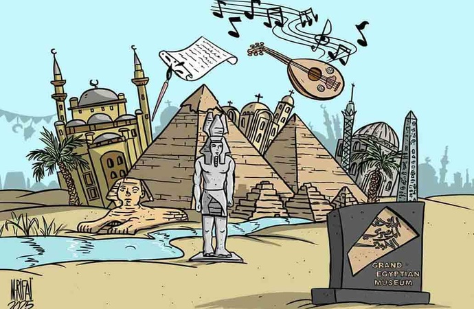 نمایشگاه بین‌المللی کارتون «شادی مردم دنیا در افتتاحیه موزه بزرگ مصر»، 2025