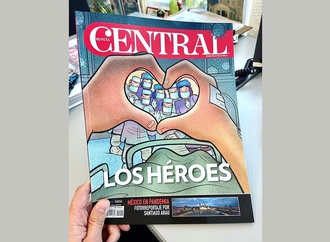 کارتونی از علیرضا پاکدل روی جلد مجله سنترال مکزیک