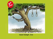 سعید صادقی برنده فستیوال کارتون سیاسی هند شد