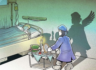 Alireza Pakdel creates cartoons to bless doctors for their work
