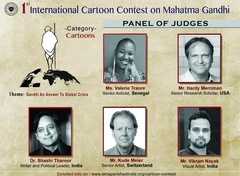 Jury of the First International Cartoon/ Caricature Contest-Gandhi-India 2022
