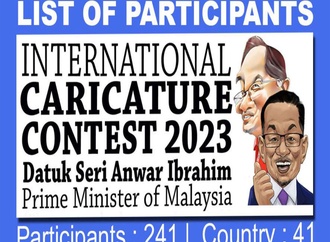 Participants: International caricature contest 2023 Datuk Seri Anwar Ibrahim
