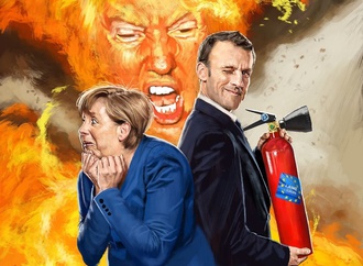 Trump,Merkel and Macron