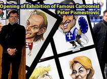 Opening of Exhibition of Famous Cartoonist Peter Pismestrovic