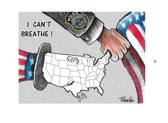 Gallery of Cartoon "I can't Breath"