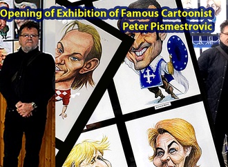 Opening of Exhibition of Famous Cartoonist Peter Pismestrovic