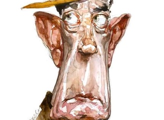 buster keaton watercolor sketch