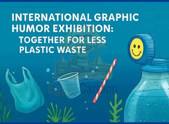 International Graphic Humor Fair Together for Less Plastic Waste.
