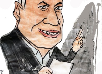 caricature benjamin netanyahui qijingyan china 02