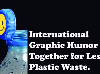 International Graphic Humor Fair Together for Less Plastic Waste.