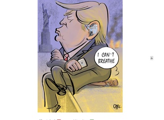 Gallery of Cartoon "I can't Breath"