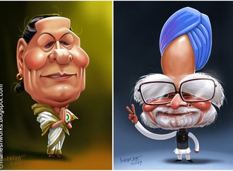 Gallery of  Caricatures by Mahesh Nambiar From India
