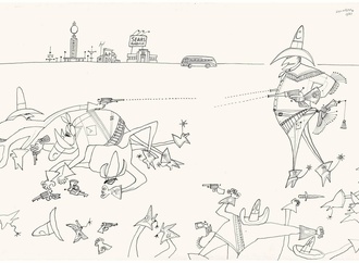 saul steinberg cowboys 1951