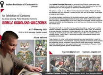 Exhibition of Izabela Kowalska-Wieczorek on indiatoons