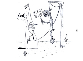 Gallery of Cartoon "I can't Breath"