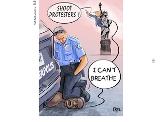 Gallery of Cartoon "I can't Breath"