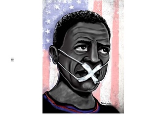 Gallery of Cartoon "I can't Breath"