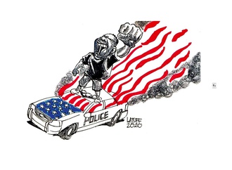 Gallery of Cartoon "I can't Breath"