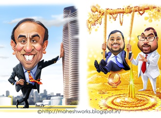 Gallery of  Caricatures by Mahesh Nambiar From India