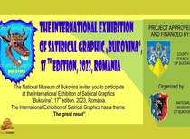 Participants of the 17th International Exhibition of Satirical Graphics Bukovina in Romania