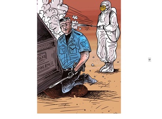 Gallery of Cartoon "I can't Breath"