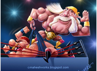 Gallery of  Caricatures by Mahesh Nambiar From India