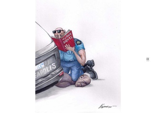 Gallery of Cartoon "I can't Breath"