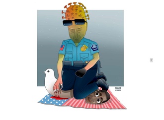 Gallery of Cartoon "I can't Breath"