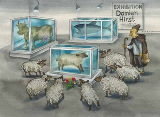 Gallery of Cartoons by world artists with the theme of painter