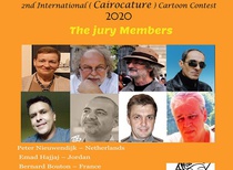 The Jury members of the 2nd International Caricature Cartoon Contest-Egypt/ 2020