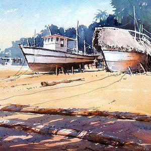 Gallery of  watercolor paintings by Vilas Kulkarni -  India