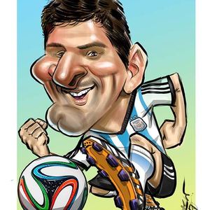 Messi by Lisandro Greco-Brazil/best caricature-2014