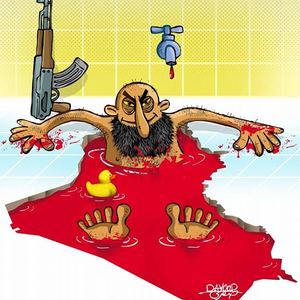 Daesh in Iraq & world cup by Davood Safari-Iran/Best political cartoon-2014