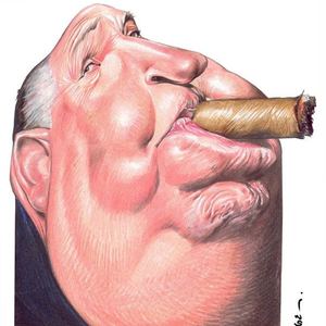 Alfred Hitchcok by Luiz Carlos Fernandes-Brazil/best carticature-2013