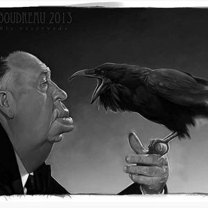 Alfred Hitchcock by David Boudreau-Canada/best caricature-2014